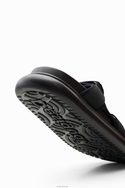 obutev NFXLT393 ženske Desigual sandali z vezenimi pasovi