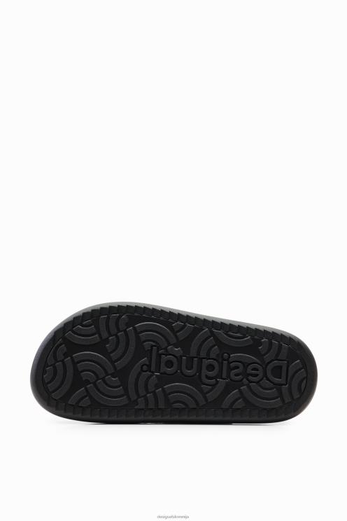 obutev NFXLT986 ženske Desigual sandali z vezenimi pasovi