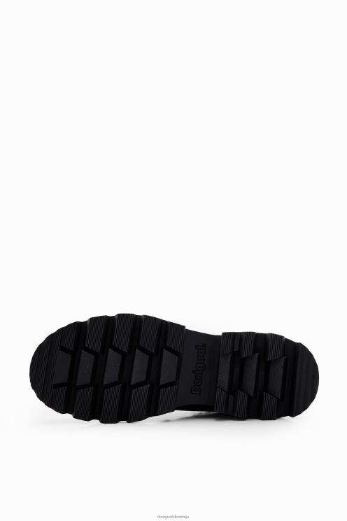 obutev NFXLT1479 ženske Desigual vezeni škornji na gosenicah