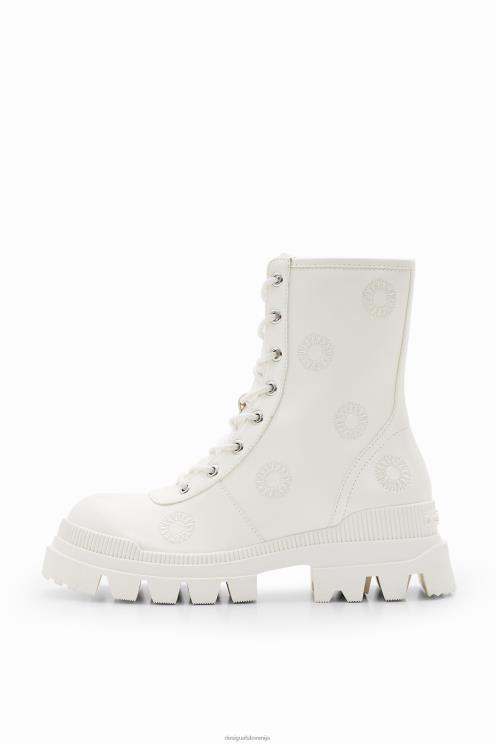 obutev NFXLT1496 ženske Desigual vezeni škornji na gosenicah