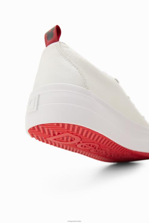 obutev NFXLT1023 ženske Desigual disneyjeve superge s craquelure Mickey Mouse