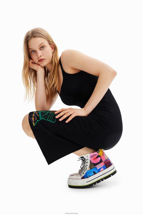 obutev NFXLT1464 ženske Desigual kolažne superge z visoko platformo