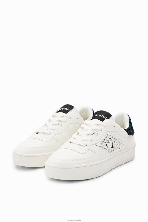 obutev NFXLT1481 ženske Desigual superge s platformo v obliki srca