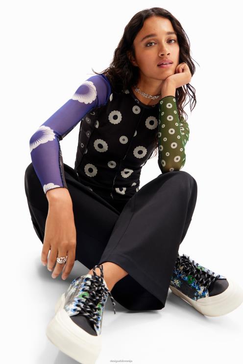 obutev NFXLT1499 ženske Desigual superge s cvetlično platformo