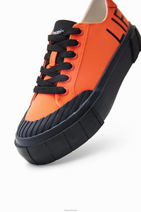 obutev NFXLT1502 ženske Desigual life is awesome superge s platformo