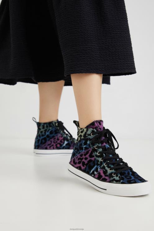 obutev NFXLT1513 ženske Desigual visoke superge leopard