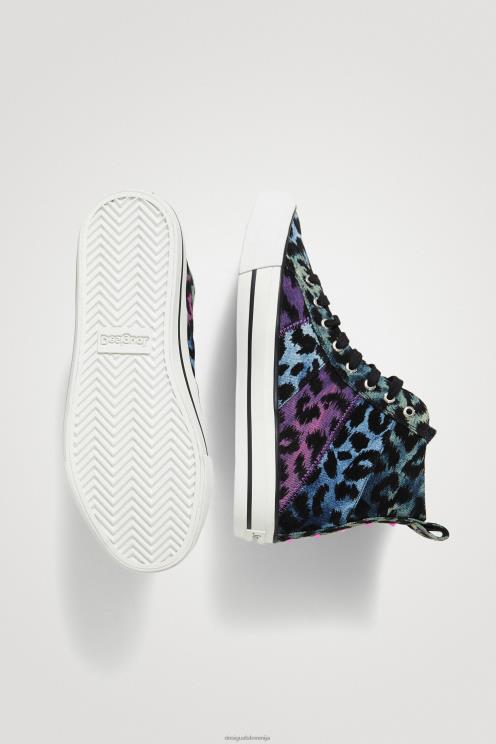obutev NFXLT1513 ženske Desigual visoke superge leopard