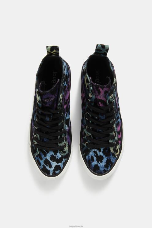obutev NFXLT1513 ženske Desigual visoke superge leopard