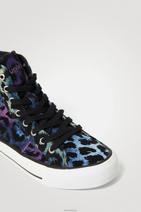 obutev NFXLT1513 ženske Desigual visoke superge leopard