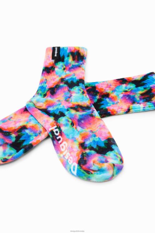 pripomoček NFXLT724 ženske Desigual kratke cvetlične nogavice