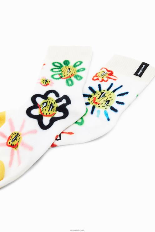 pripomoček NFXLT939 ženske Desigual ilustracijske nogavice