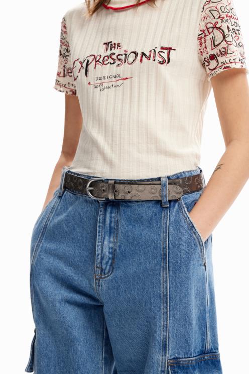 pripomoček NFXLT1425 ženske Desigual kovinski geometrijski pas