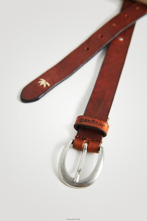 pripomoček NFXLT1452 ženske Desigual vezen usnjen pas