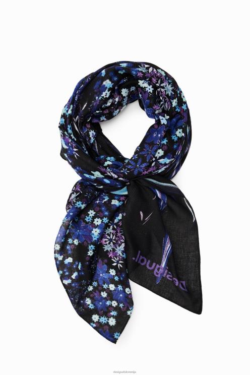 pripomoček NFXLT1419 ženske Desigual cvetlični pravokotni foulard