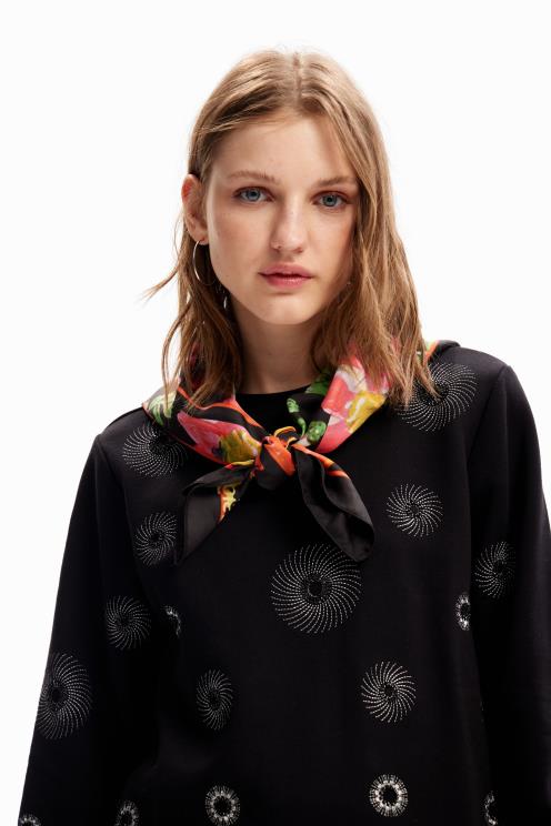 pripomoček NFXLT1420 ženske Desigual cvetlični kvadratni šal