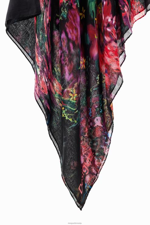 pripomoček NFXLT1427 ženske Desigual cvetlični pravokotni foulard