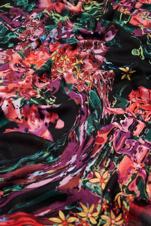 pripomoček NFXLT1427 ženske Desigual cvetlični pravokotni foulard