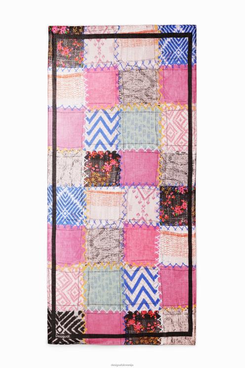 pripomoček NFXLT1435 ženske Desigual patchwork pravokotni foulard