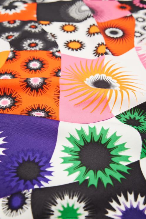 pripomoček NFXLT1441 ženske Desigual patchwork kvadratni šal