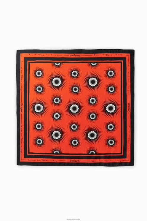 pripomoček NFXLT1443 ženske Desigual geometrijski kvadratni šal