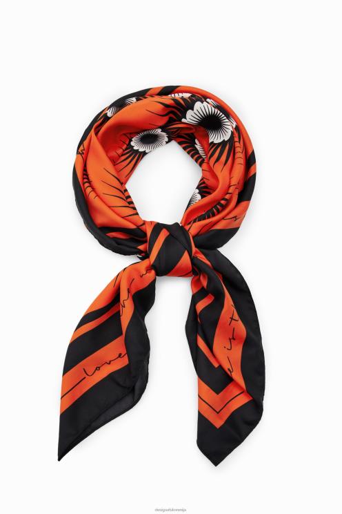 pripomoček NFXLT1443 ženske Desigual geometrijski kvadratni šal