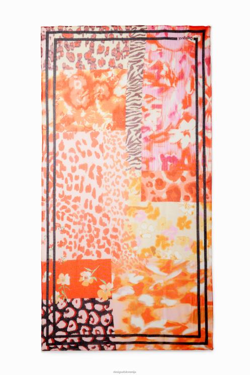 pripomoček NFXLT1462 ženske Desigual patchwork pravokotni foulard