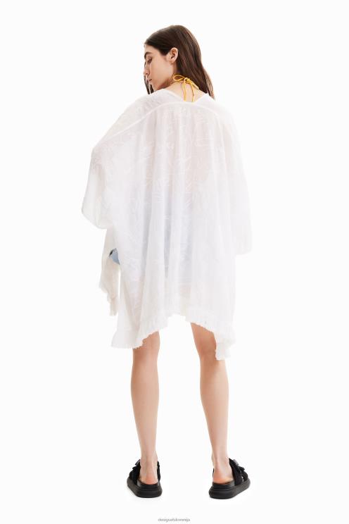 pripomoček NFXLT452 ženske Desigual kratek vezen kaftan