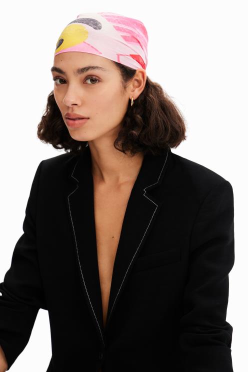 pripomoček NFXLT494 ženske Desigual kvadratni šal pink panter