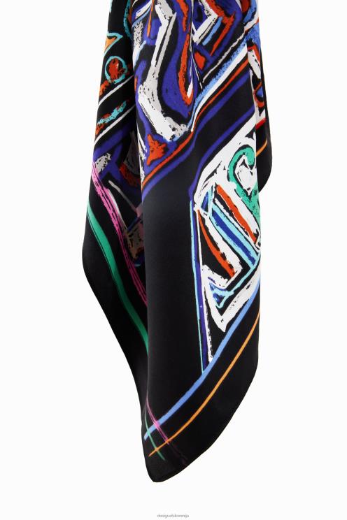 pripomoček NFXLT658 ženske Desigual ilustracija kvadratni šal