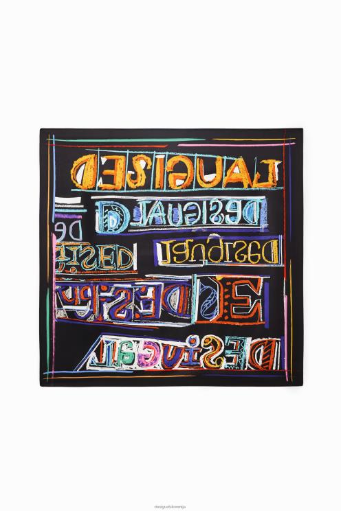 pripomoček NFXLT658 ženske Desigual ilustracija kvadratni šal