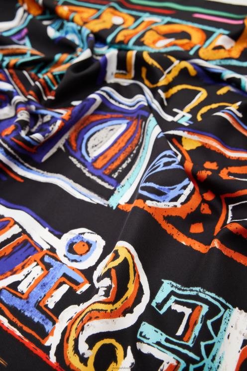 pripomoček NFXLT658 ženske Desigual ilustracija kvadratni šal