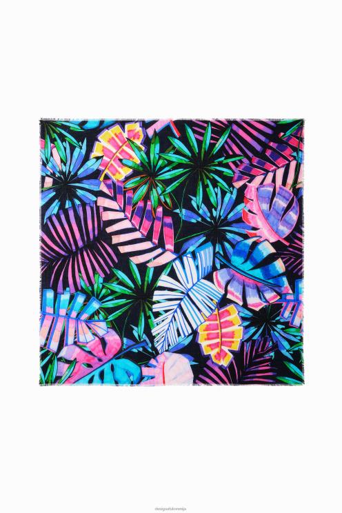 pripomoček NFXLT738 ženske Desigual tropski kvadratni šal