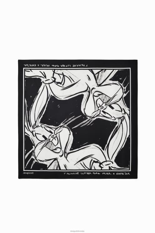 pripomoček NFXLT802 ženske Desigual bugs bunny kvadratni šal