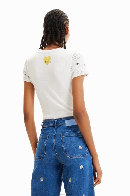 oblačila NFXLT524 ženske Desigual bodi z rebrastim potiskom