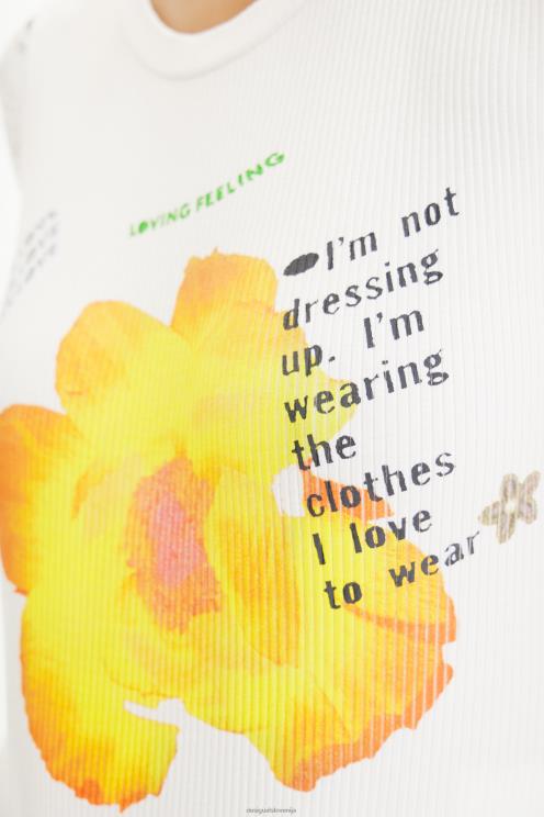 oblačila NFXLT524 ženske Desigual bodi z rebrastim potiskom