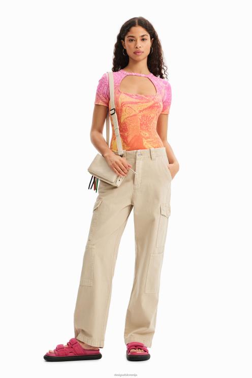 oblačila NFXLT717 ženske Desigual m. bodi z rebrastimi izrezi Christian Lacroix