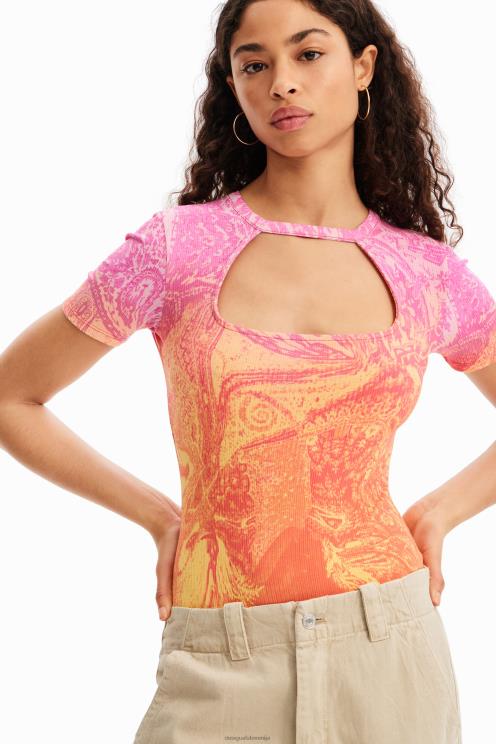 oblačila NFXLT717 ženske Desigual m. bodi z rebrastimi izrezi Christian Lacroix