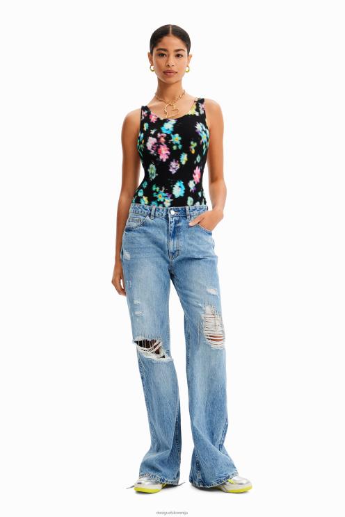 oblačila NFXLT740 ženske Desigual bodi z rebrastimi naramnicami