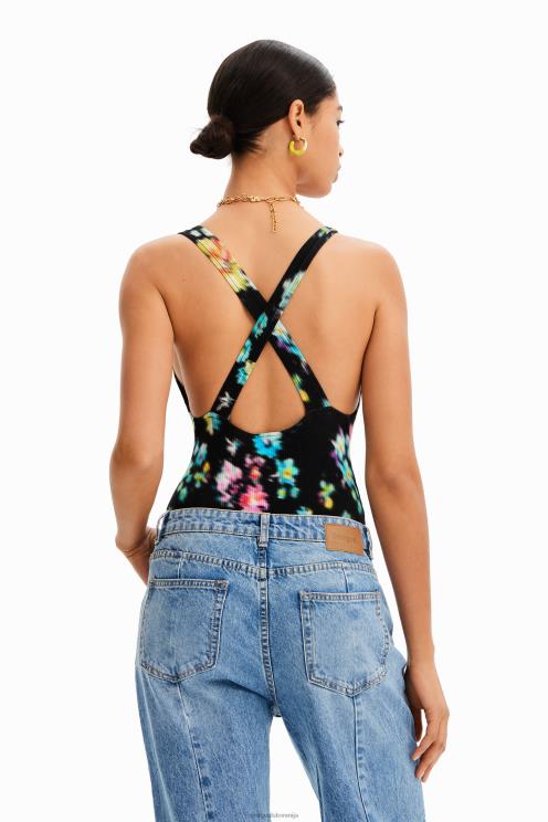 oblačila NFXLT740 ženske Desigual bodi z rebrastimi naramnicami