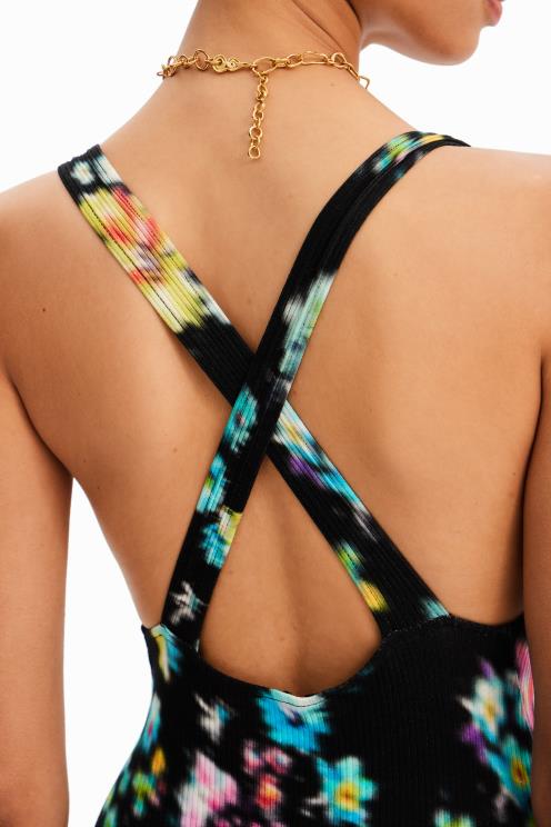 oblačila NFXLT740 ženske Desigual bodi z rebrastimi naramnicami