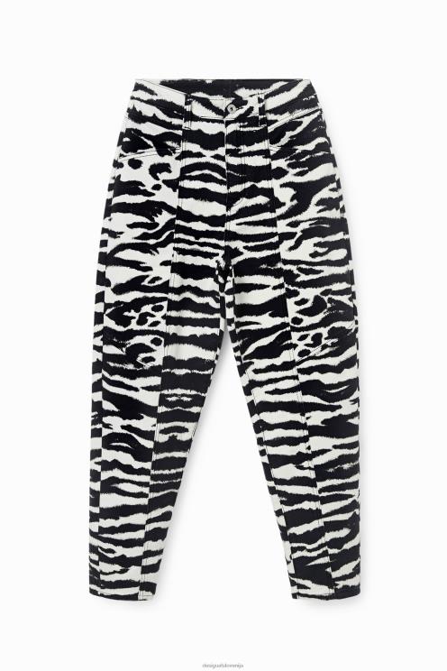 oblačila NFXLT1034 ženske Desigual dolge hlače z visokim pasom