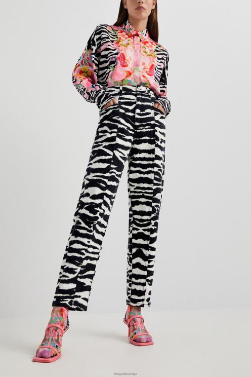 oblačila NFXLT1034 ženske Desigual dolge hlače z visokim pasom