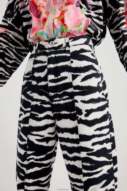 oblačila NFXLT1034 ženske Desigual dolge hlače z visokim pasom