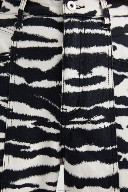 oblačila NFXLT1034 ženske Desigual dolge hlače z visokim pasom