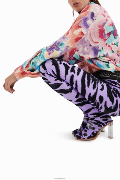 oblačila NFXLT1047 ženske Desigual ozke pajkice z živalskim vzorcem