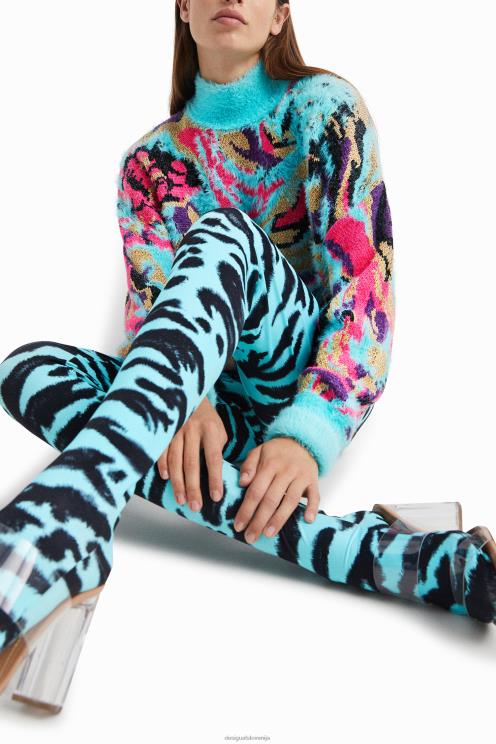 oblačila NFXLT1051 ženske Desigual ozke pajkice z živalskim vzorcem