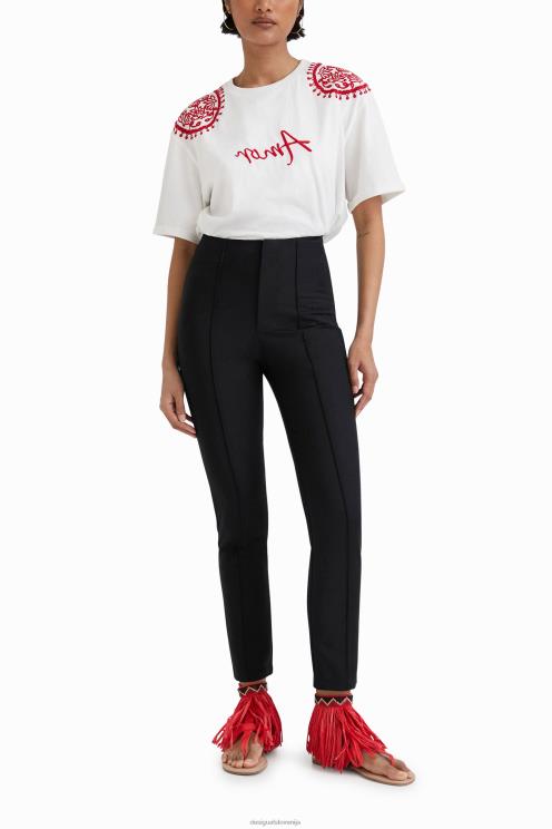 oblačila NFXLT1079 ženske Desigual ozke hlače stella jean