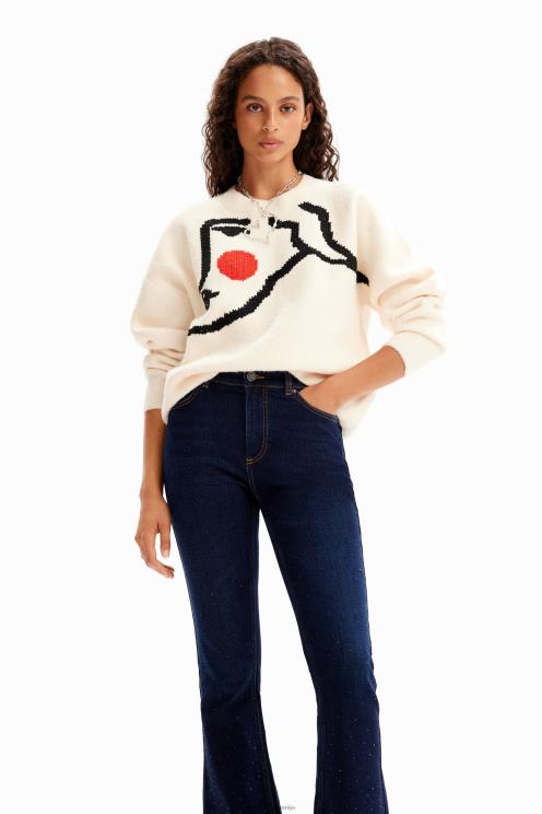 oblačila NFXLT136 ženske Desigual široke kavbojke s klini