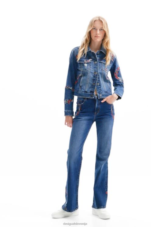 oblačila NFXLT138 ženske Desigual cvetlične široke kavbojke