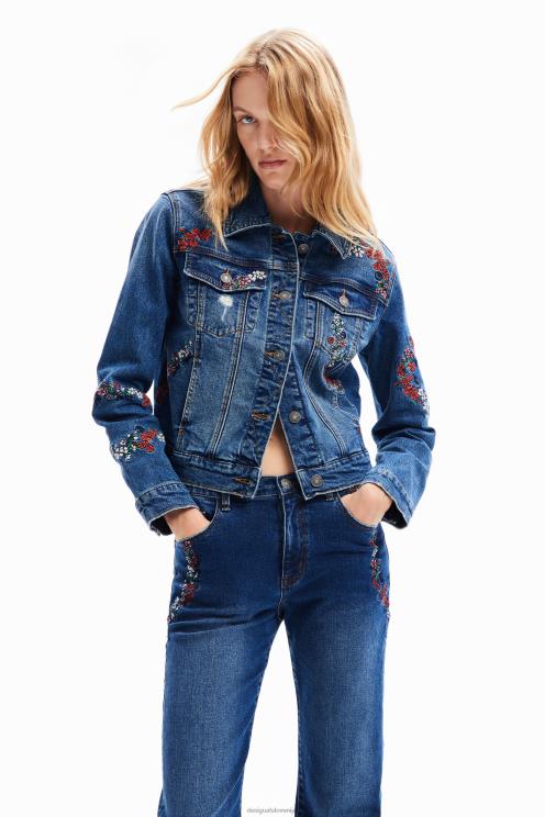 oblačila NFXLT138 ženske Desigual cvetlične široke kavbojke